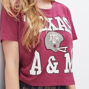 🚫Sold on Merc🚫Texas A&M Burgundy Crop Top