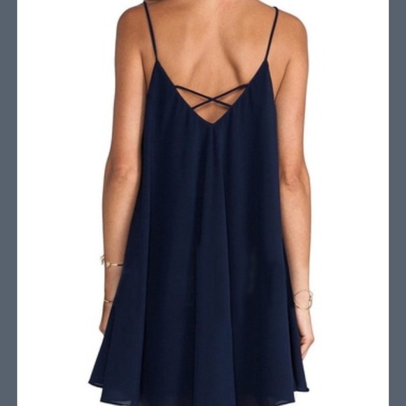 😱LAST ONE 😱 Navy Blue Flowy Dress - Picture 3 of 3