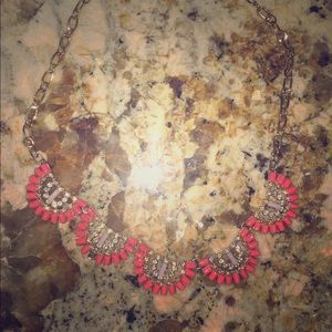 Pink Ruffle necklace with sparkle from Francesca's