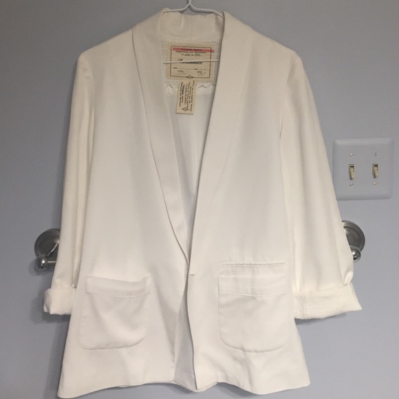 Anthropologie Cartonnier white boyfriend blazer 4