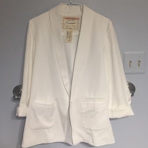 Anthropologie Cartonnier white boyfriend blazer 4