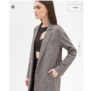 ❌Sold❌ NWT Forever 21 long blazer/coat taupe/black