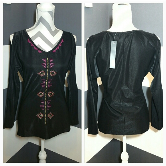 BOHO COLD SHOULDER TOP - Picture 3 of 4