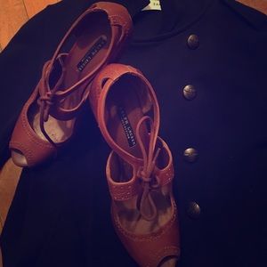 Brown Ralph Lauren heels RARE
