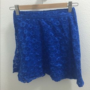 Blue lace skirt