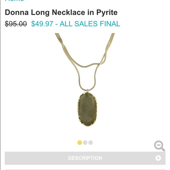 ISO ⚜Kendra Scott⚜ Donna Necklace in Pyrite - Picture 2 of 4