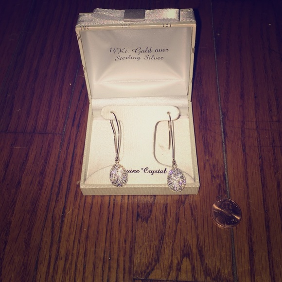 14 kt. Gold Crystal Earrings✨