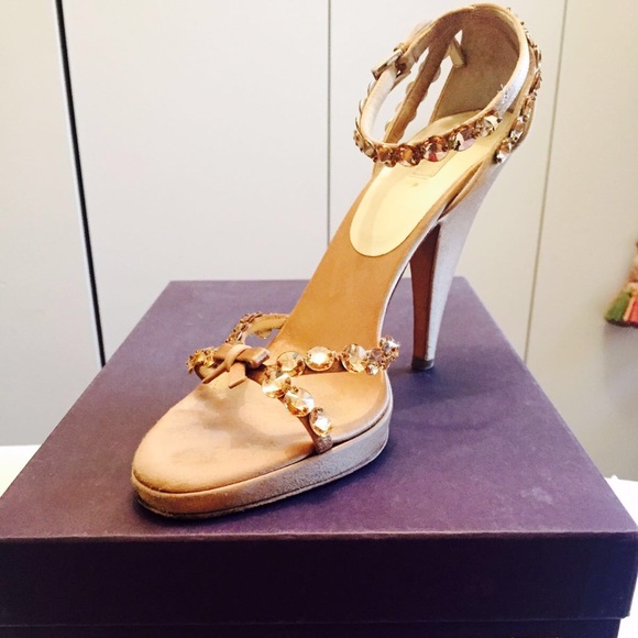 Prada champagne colored heels!