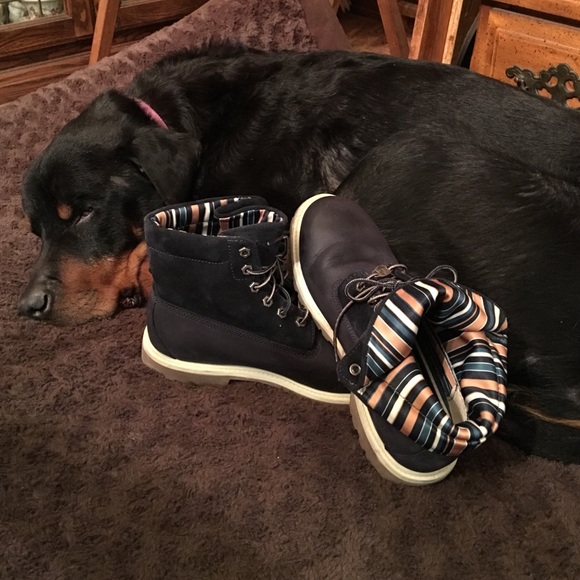 Navy Blue hiking boots by Timberland, size 10 med - Picture 3 of 3