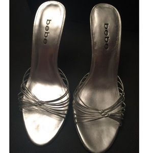 Bebe Silver Sandal
