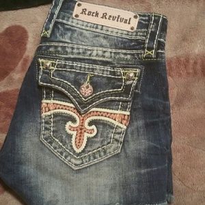 Rock revival jean shorts