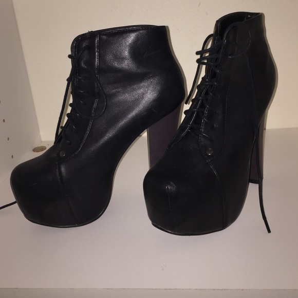 Black platform heels