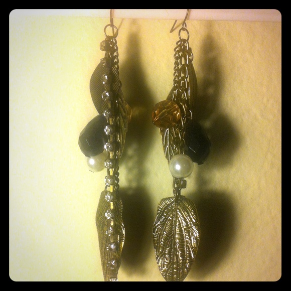 Long dangling earrings