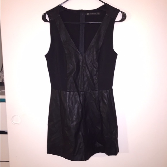 Zara leather romper