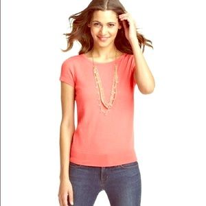 LOFT Back Zip Sweater Tee