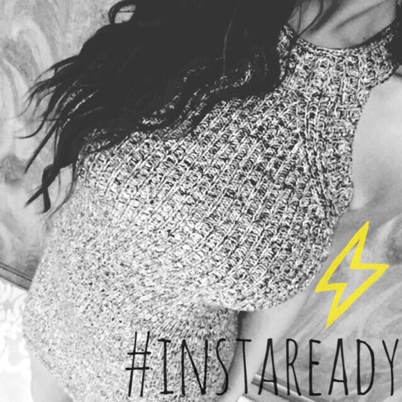 GREY KNIT RACERBACK DRESS - Picture 4 of 4