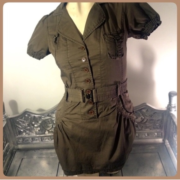 Dresses & Skirts - ✨Army Fatigue Cargo Style Mini Dress✨