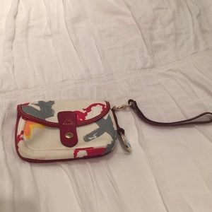 Dooney & Burke canvas wristlet
