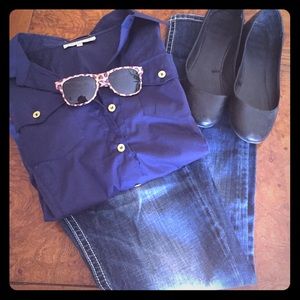 Distressed Express Jeans