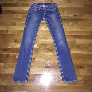 True religion jeans, white outline