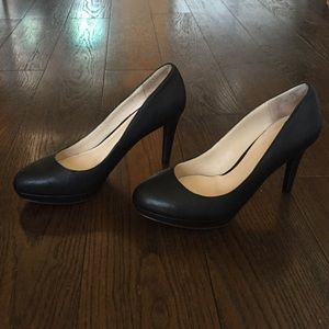 C wonder black leather heels