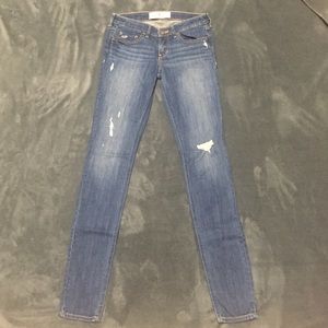Hollister light/medium wash Distressed Jeans