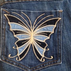 Frankie B butterfly pocket jeans size 4 🌈🌟🌺