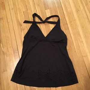 Apt. 9 black detailed tankini top