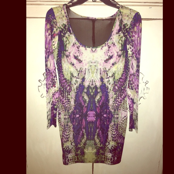 Rampage colorful long sleeve dress