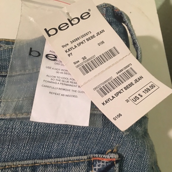 Bebe Kayla jeans women's size 30 new with tags - Picture 3 of 3