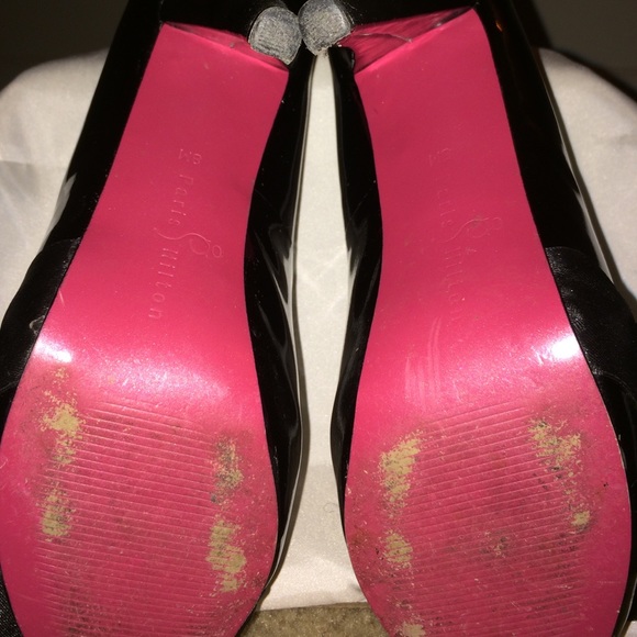 Paris Hilton patent leather peep toe heels - Picture 4 of 4
