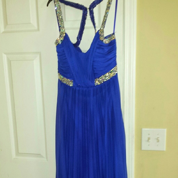 Sequin, royal blue prom dress