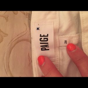 Paige white jeans skinny size 28
