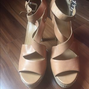 BCBGeneration Nude Leather Pumps