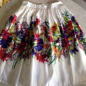 Floral midi skirt