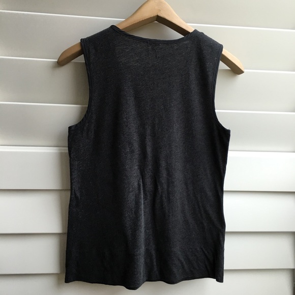 J.Crew Sequin Henley Shell (Charcoal Grey) - Picture 3 of 4