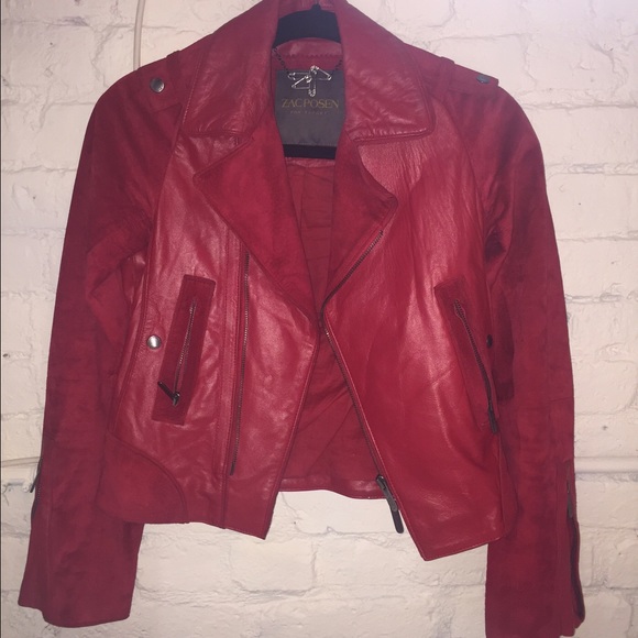 Zac Posen for Target red leather jacket