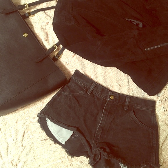 Rustler Cutoff Black Jean Shorts