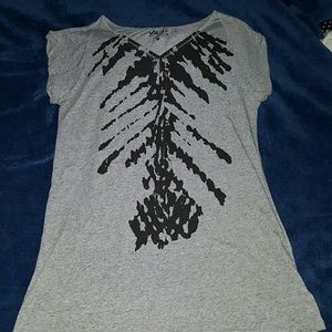 Grey and Black V-Neck