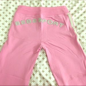 Bebe Sport sweat pants pink, size small.