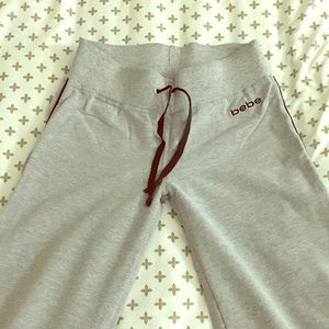 Bebe yoga pants, grey, size small