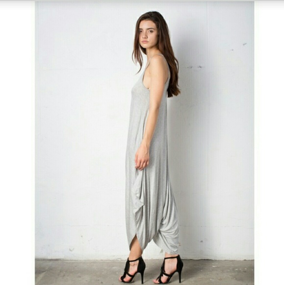 Last 1 Size: Small🎉Grey Loose Fit Oversized Harem Cocoon Jumpsuit - Picture 3 of 5