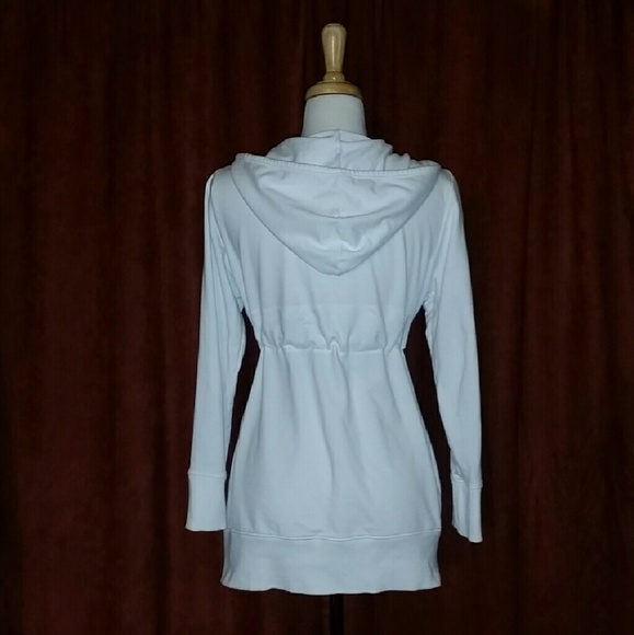White Zip Up Hoodie - Picture 2 of 3