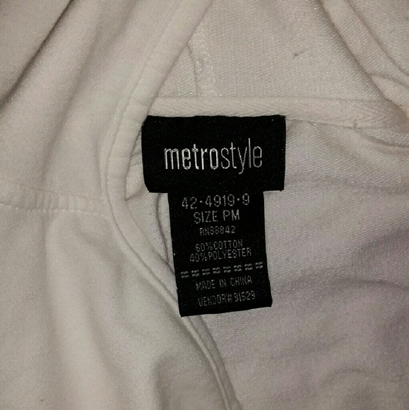 White Zip Up Hoodie - Picture 3 of 3