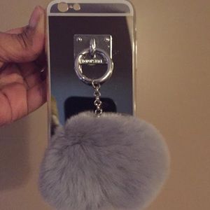 Chrome fur chain ball case