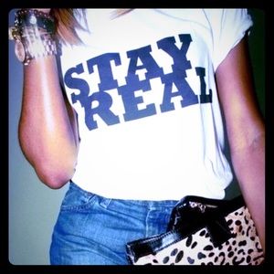 STAY REAL TEE BRAND NEW NEVER WORN IN PACKAGING