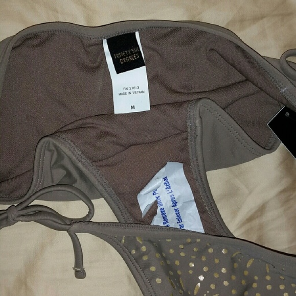 Army Green String Bikini Bottom - Picture 2 of 2