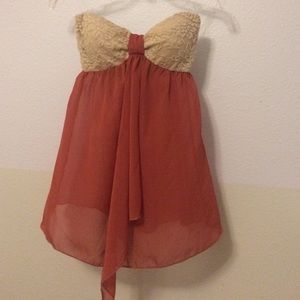 Strapless Sheer Blouse