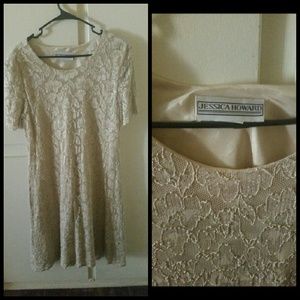 Vintage Jessica Howard,  lace dress L/16