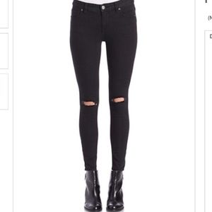 Destroyed skinny from free people in black